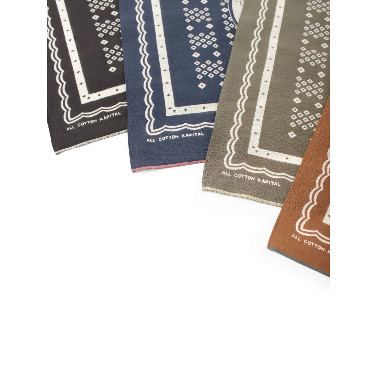 Kapital Fastcolor Selvedge Bandana (Polka Dot Hard Rain) 15×15