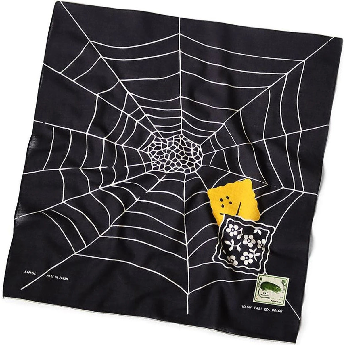 Kapital Fastcolor Selvedge Bandana (Spider Peckish Rainbowy