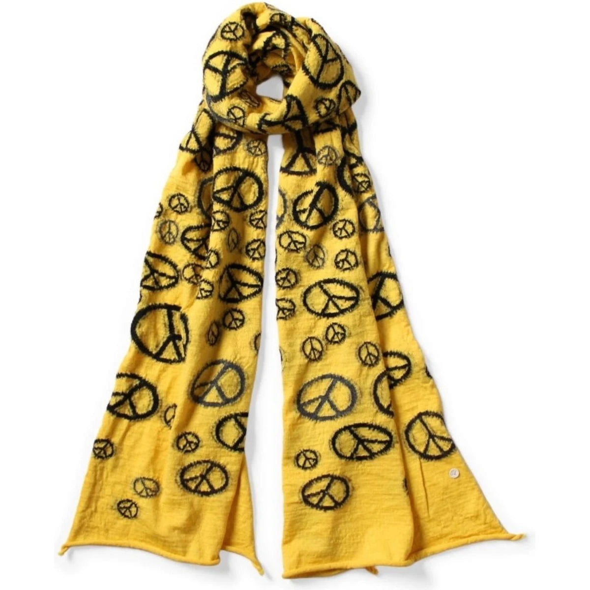Kapital Felted Wool Peace Mark Happy Scarf