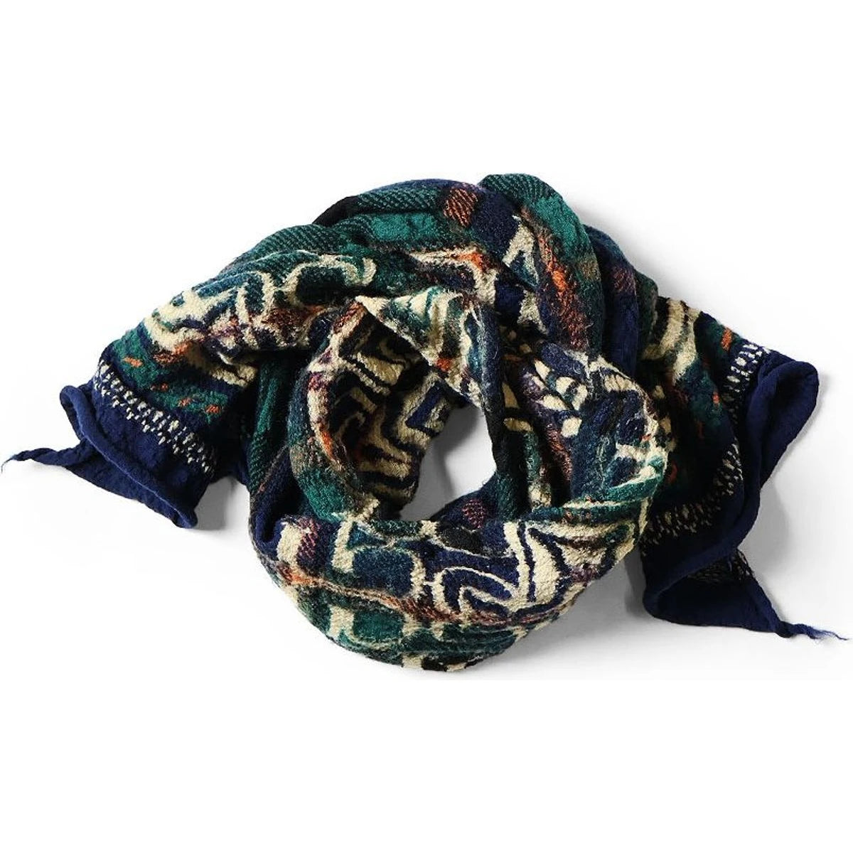 Kapital Felted Wool Tartan Ainu Happy Scarf