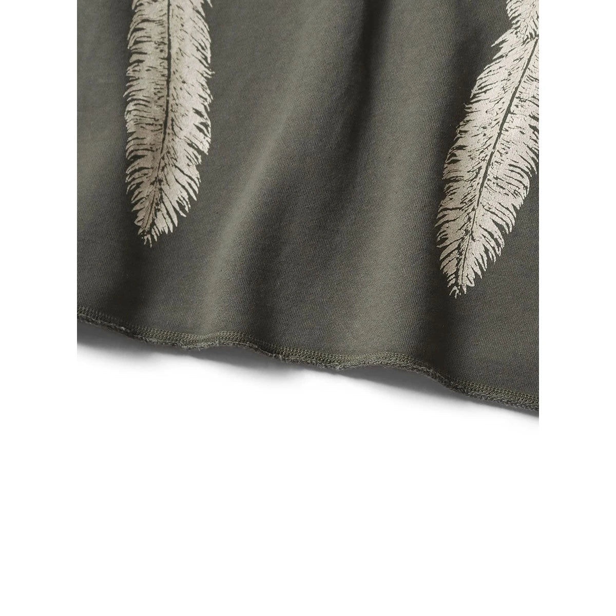 Kapital Fleece Feather Cord Catfish Hood Sweatshirt (Feather Print)