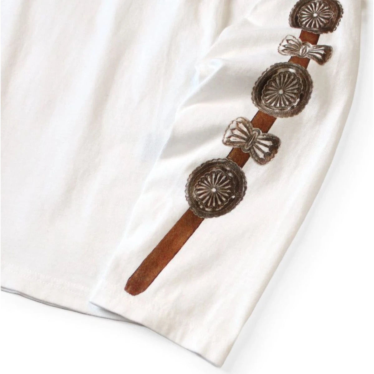 Kapital Jersey Crew Long Sleeve T-Shirt (Concho Belt Sleeve)