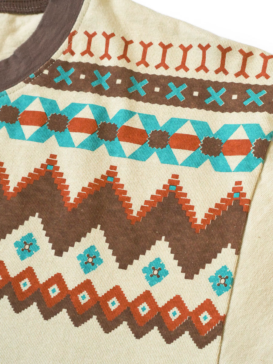 Kapital Jersey Ringer Tee (Powwow Print)