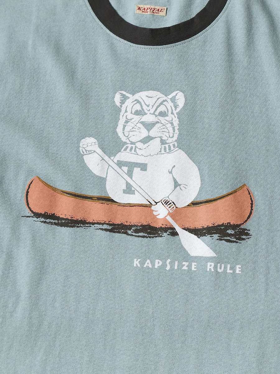 Kapital Jersey Ringer Tee (`T` Tiger Print)
