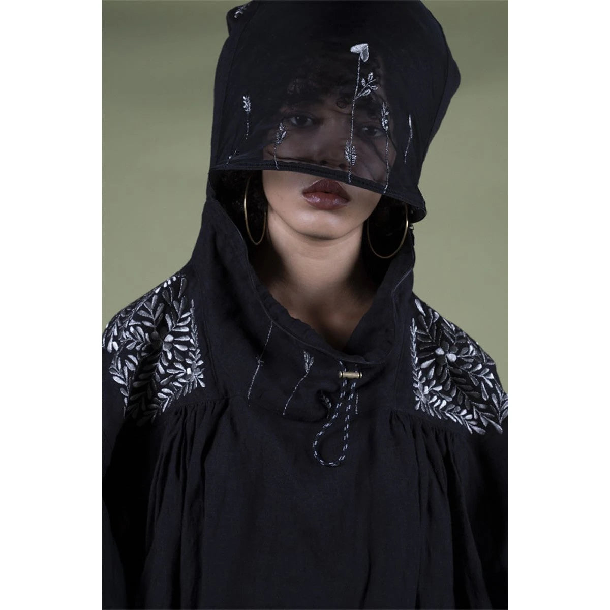 Kapital Linen Latvian Embroidery Bug Anorak