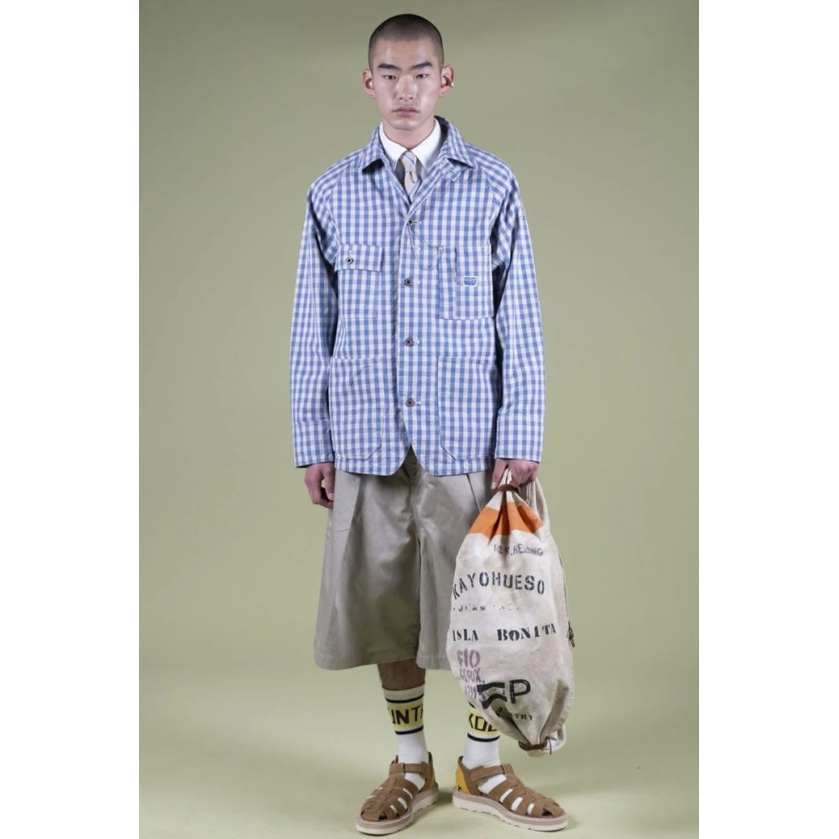 Kapital Oxford Gingham Cactus Coveralls