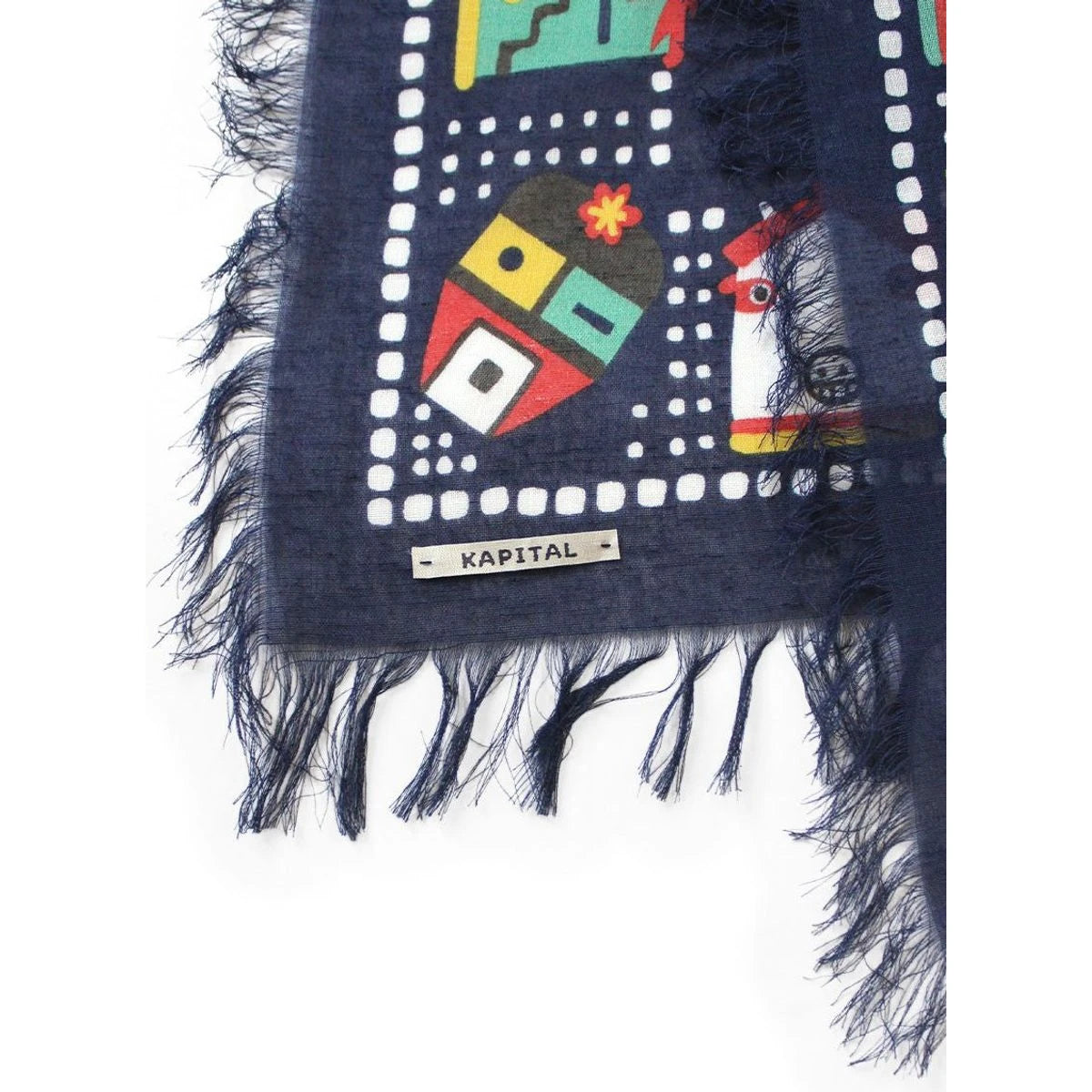 Kapital Rayon Fringe Stole (Kachina & Peckish Rainbowy)