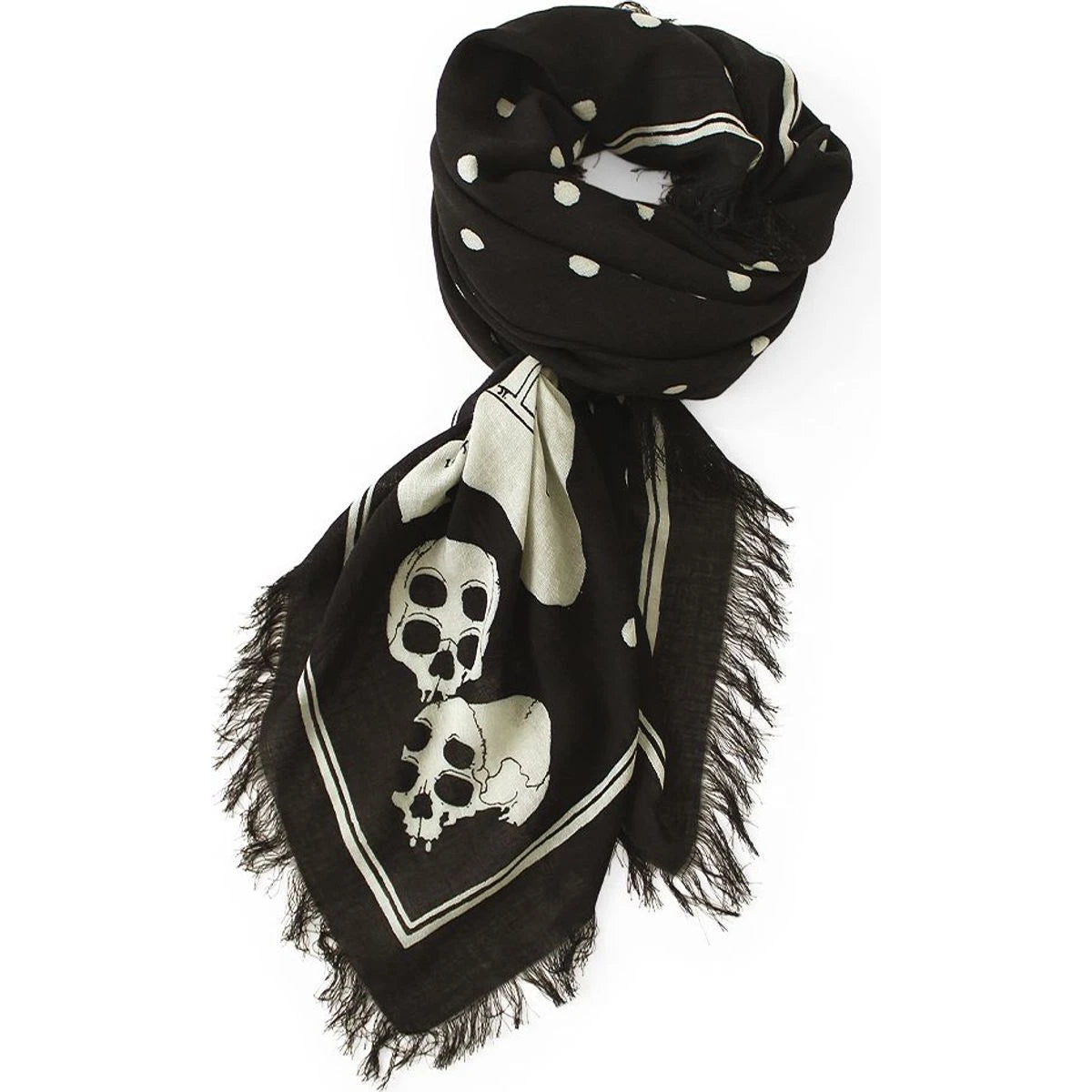 Kapital Rayon Fringed Square Stole (Kayo Hueso)