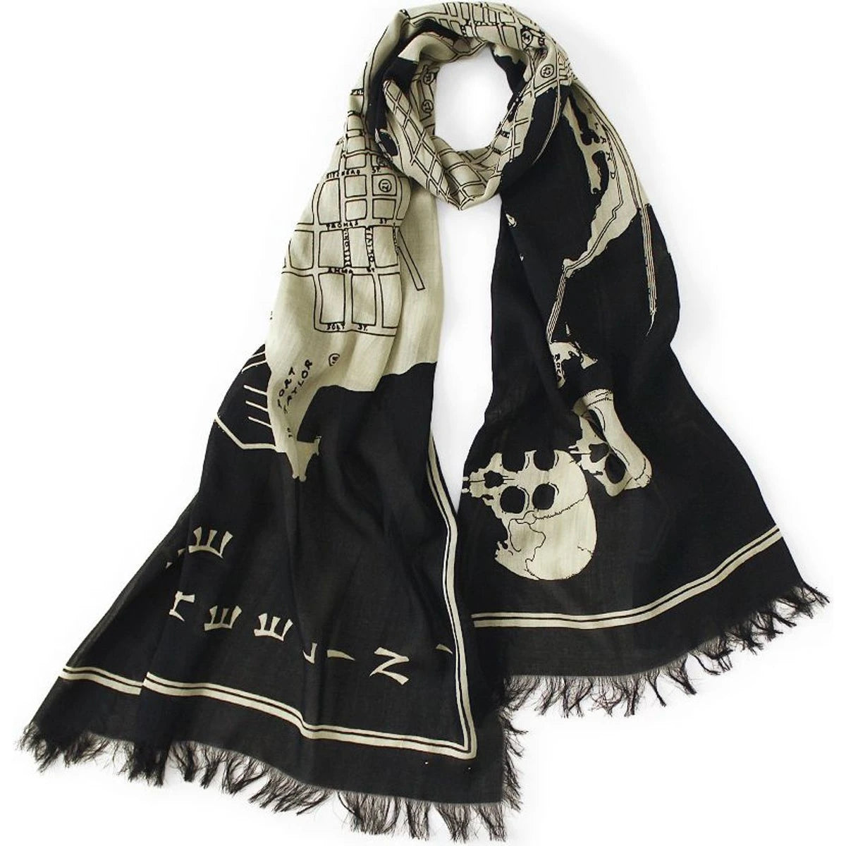 Kapital Rayon Fringed Stole (Kayo Hueso)