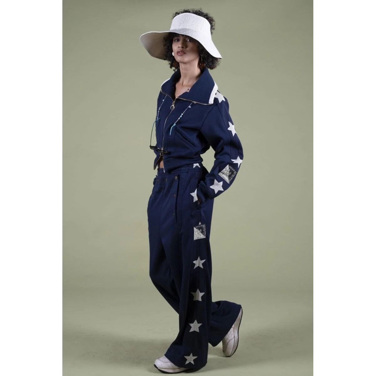 Kapital Smooth Jersey Sailor Baggy Track Pants (Betsy Ross)