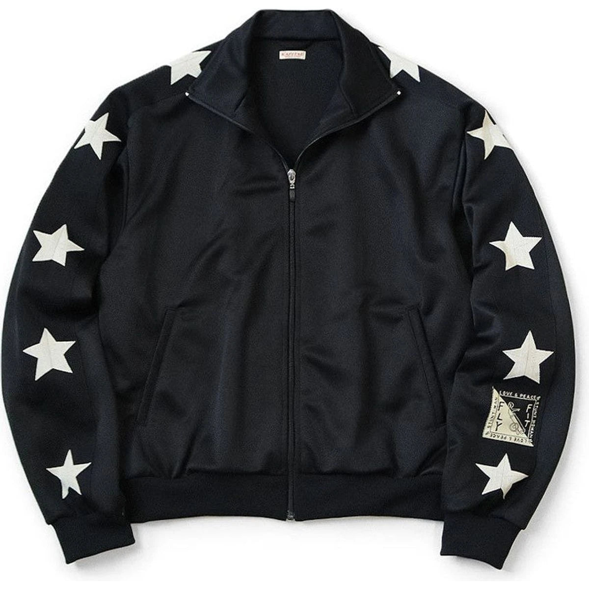 KAPITAL ブラック 星柄 ジャージ Kapital Smooth Jersey Stuntman & Track Jacket | COJP Gallery