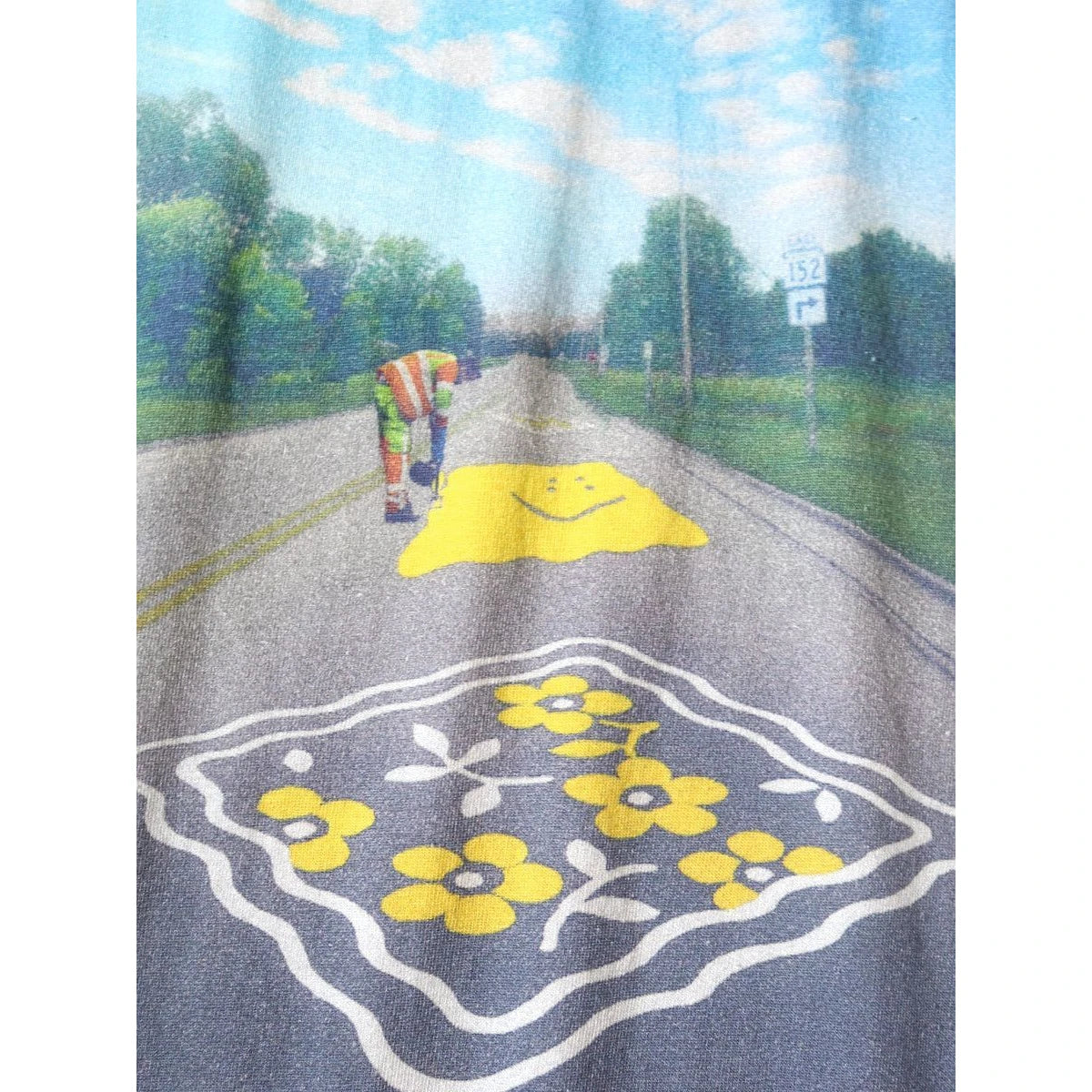 Kapital Tenjiku Ringer T-Shirt (Life Scherzo Road Sign Painter Print)