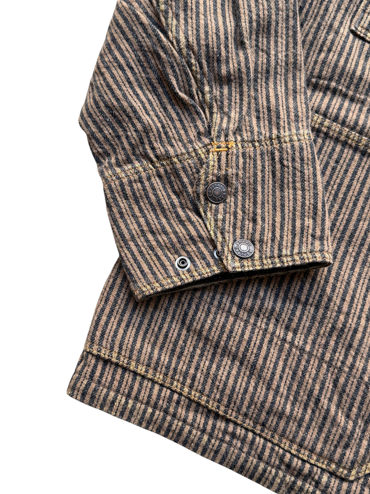 Kapital Twill Aged Wool Stripe Cactus Coverall