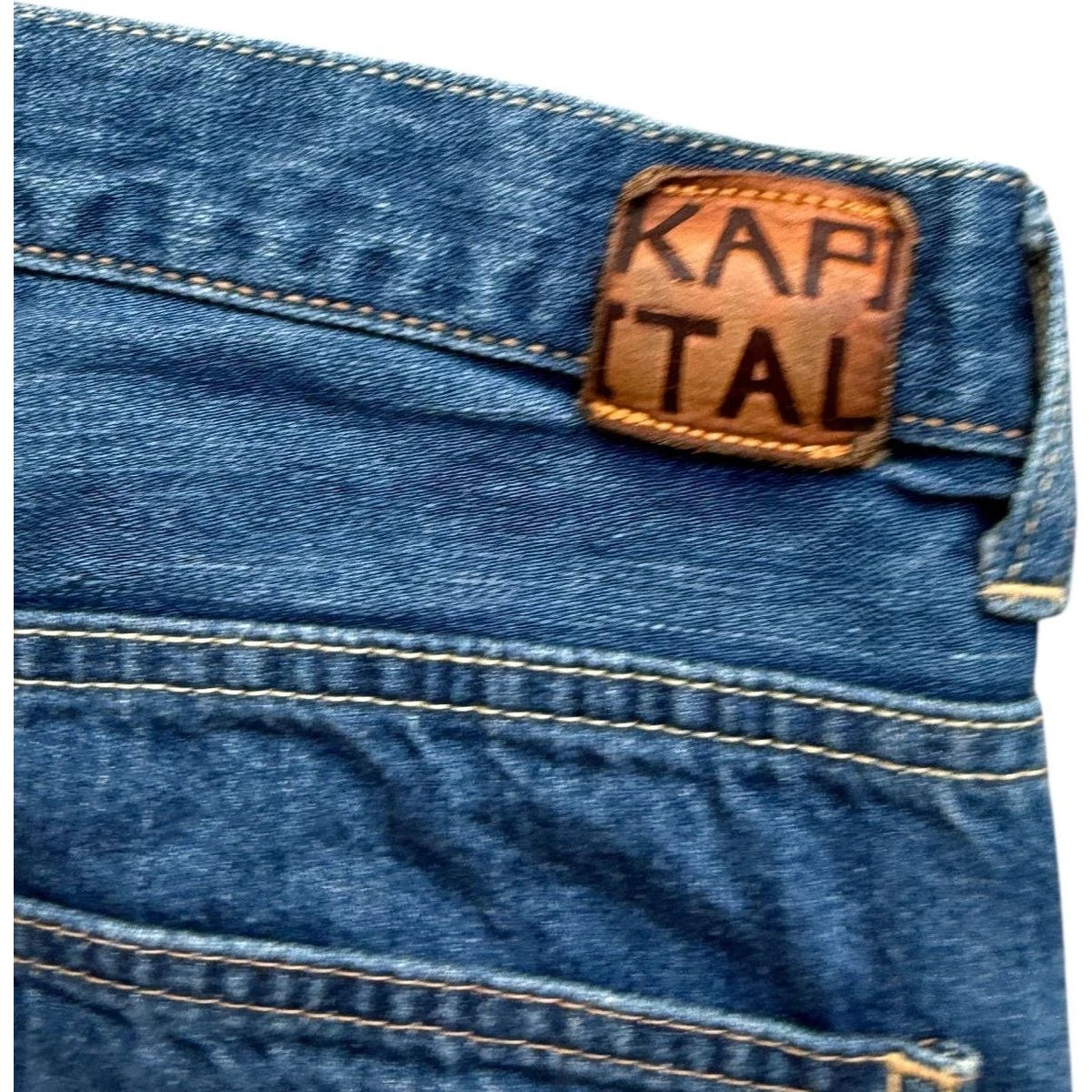 Kapital Vintage Washed Denim Flare Pants (Archive)