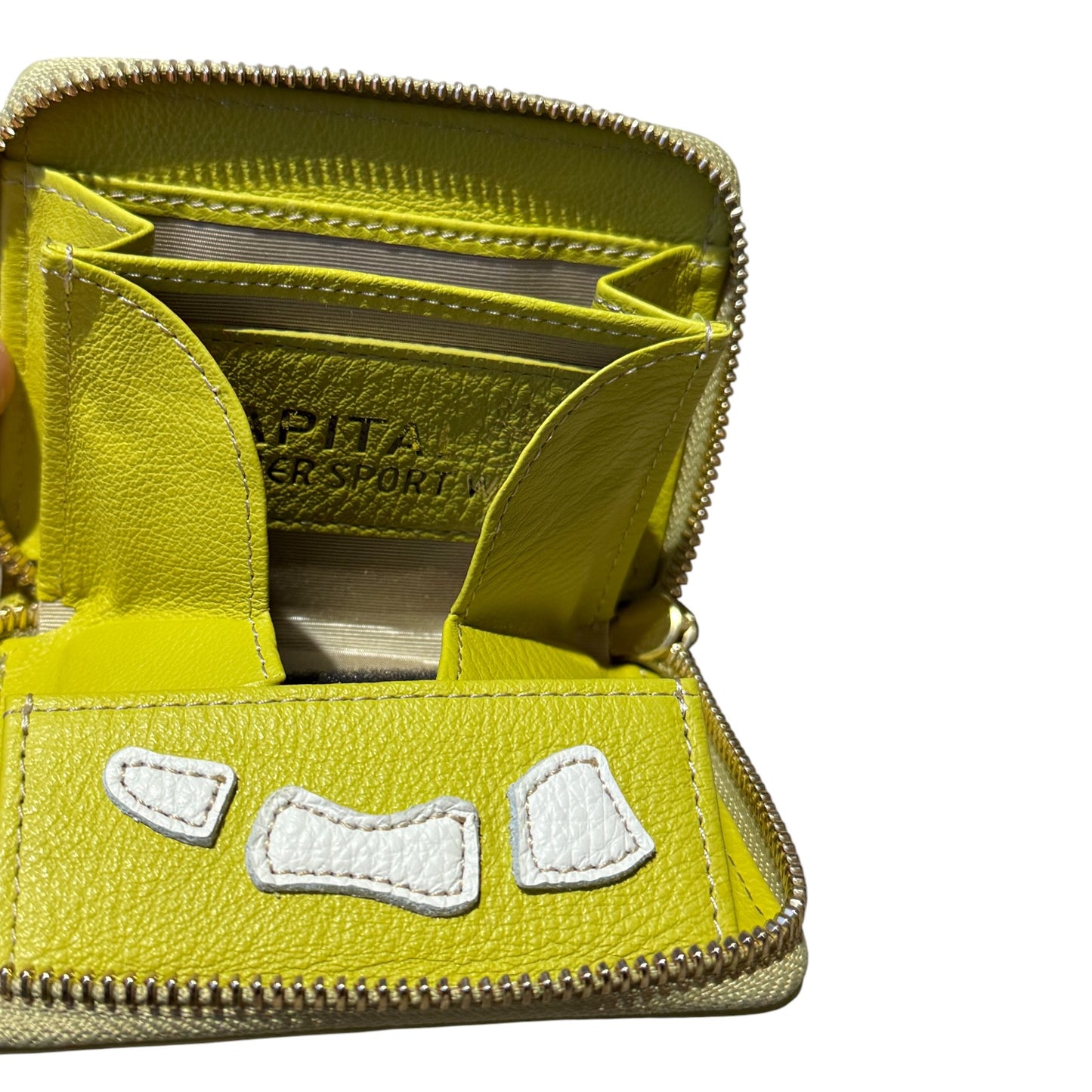Kapital Thumbs Up Bone Hand Mini Zip Coin Wallet
