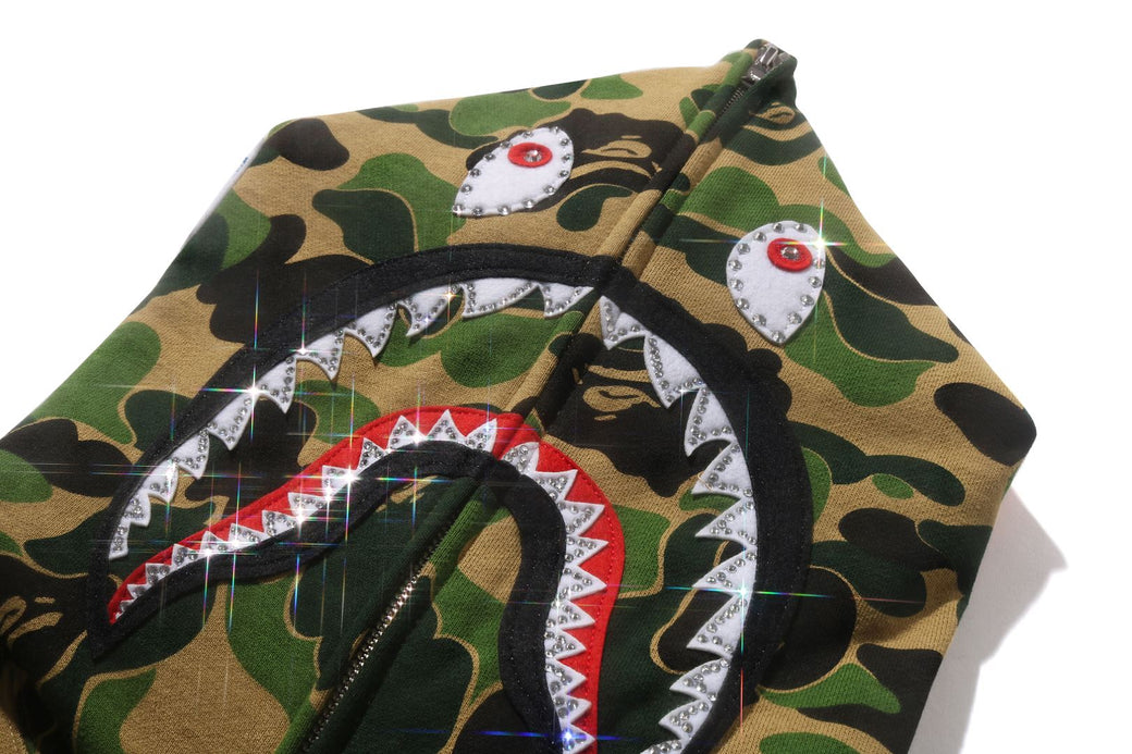 BAPE ABC CAMO CRYSTAL STONE SHARK FULL ZIP HOODIE