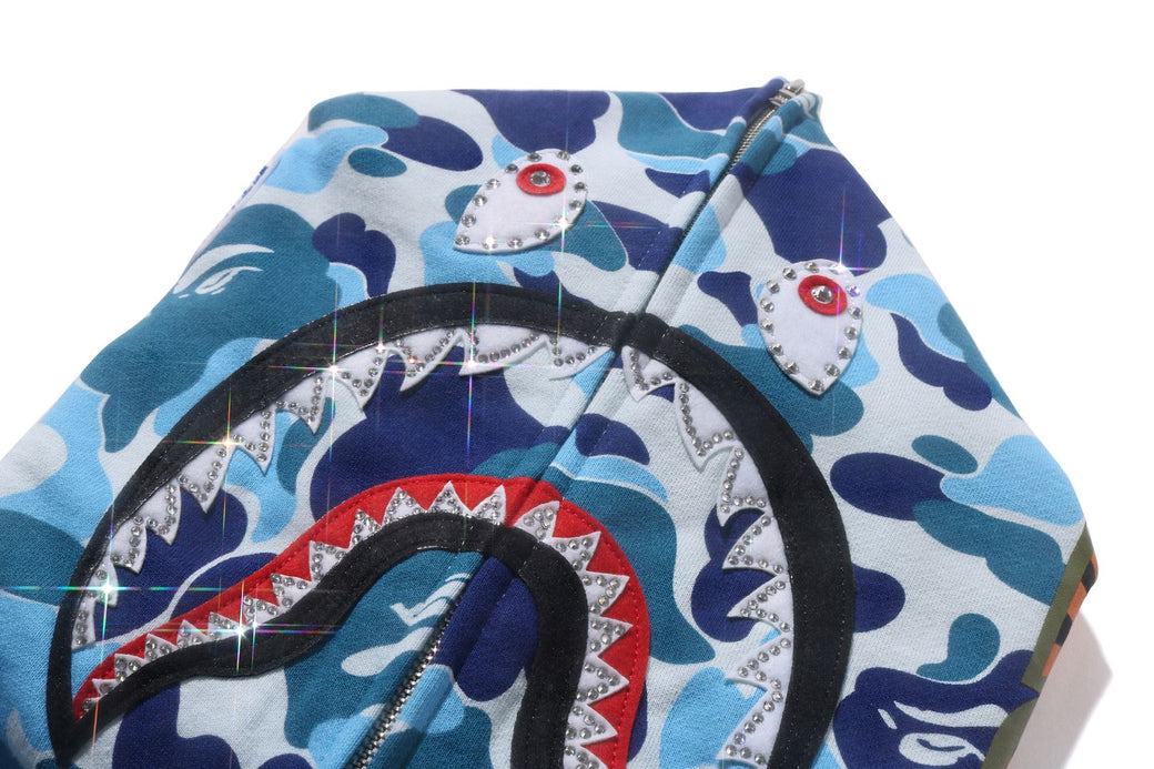 BAPE ABC CAMO CRYSTAL STONE SHARK FULL ZIP HOODIE