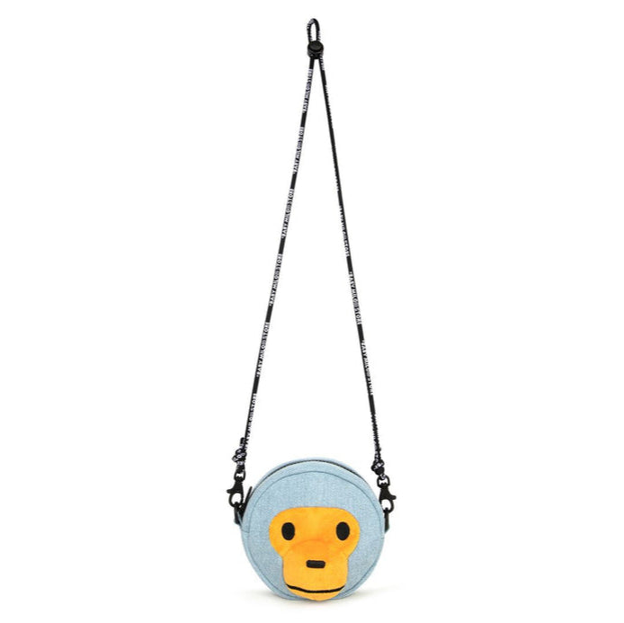 BAPE BABY MILO FACE DENIM CROSS BAG