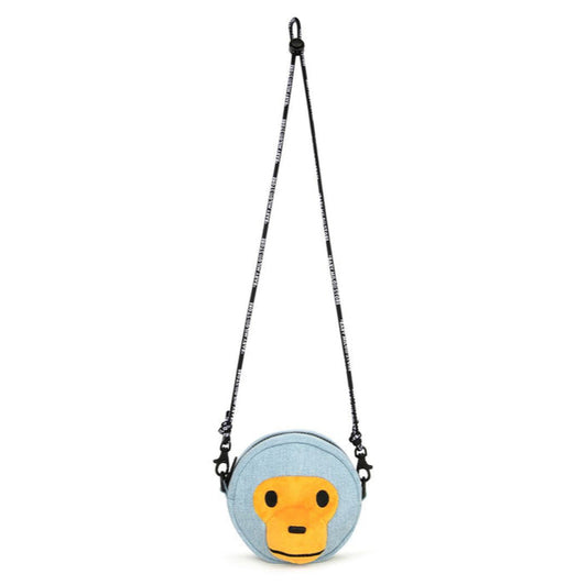 BAPE BABY MILO FACE DENIM CROSS BAG