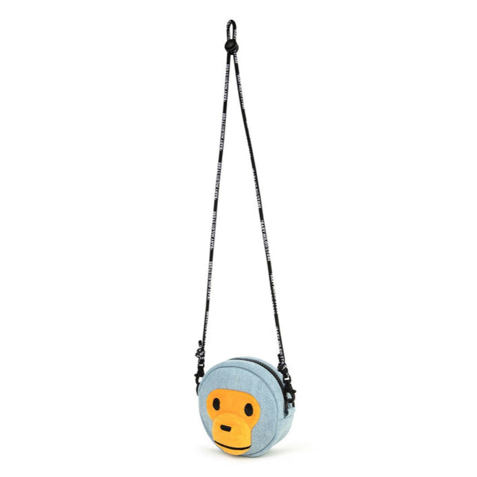 BAPE BABY MILO FACE DENIM CROSS BAG