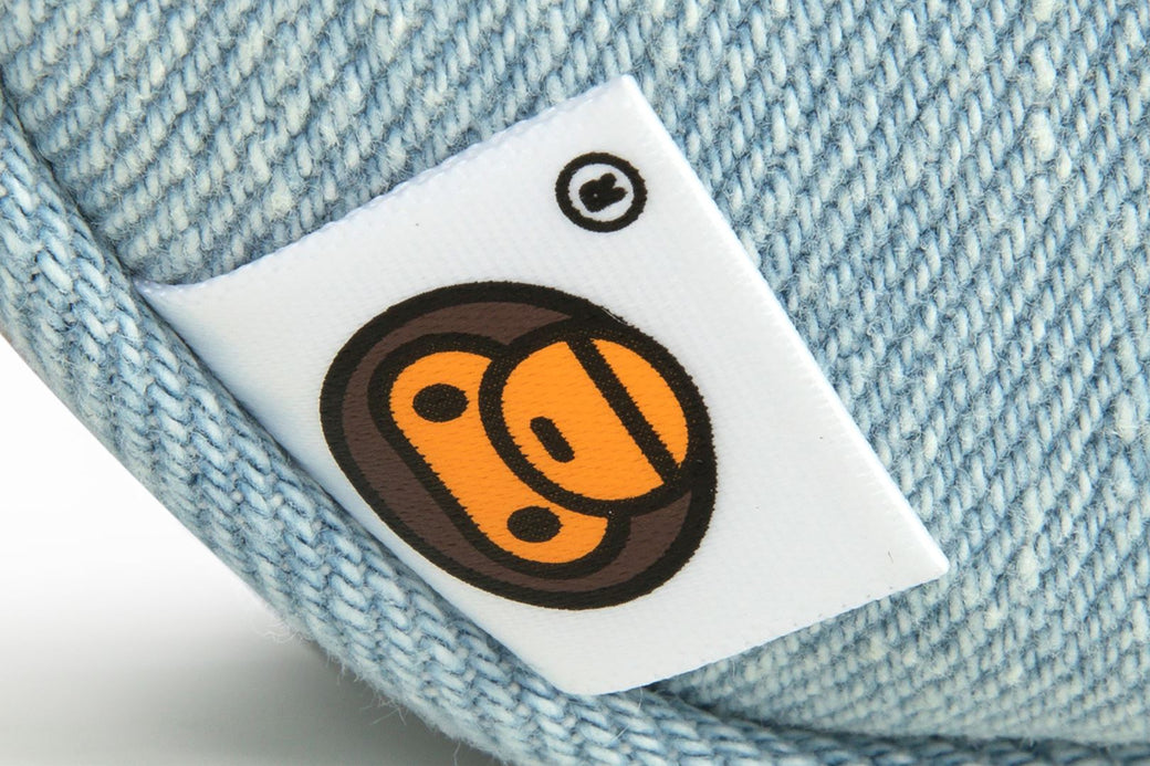BAPE BABY MILO FACE DENIM CROSS BAG