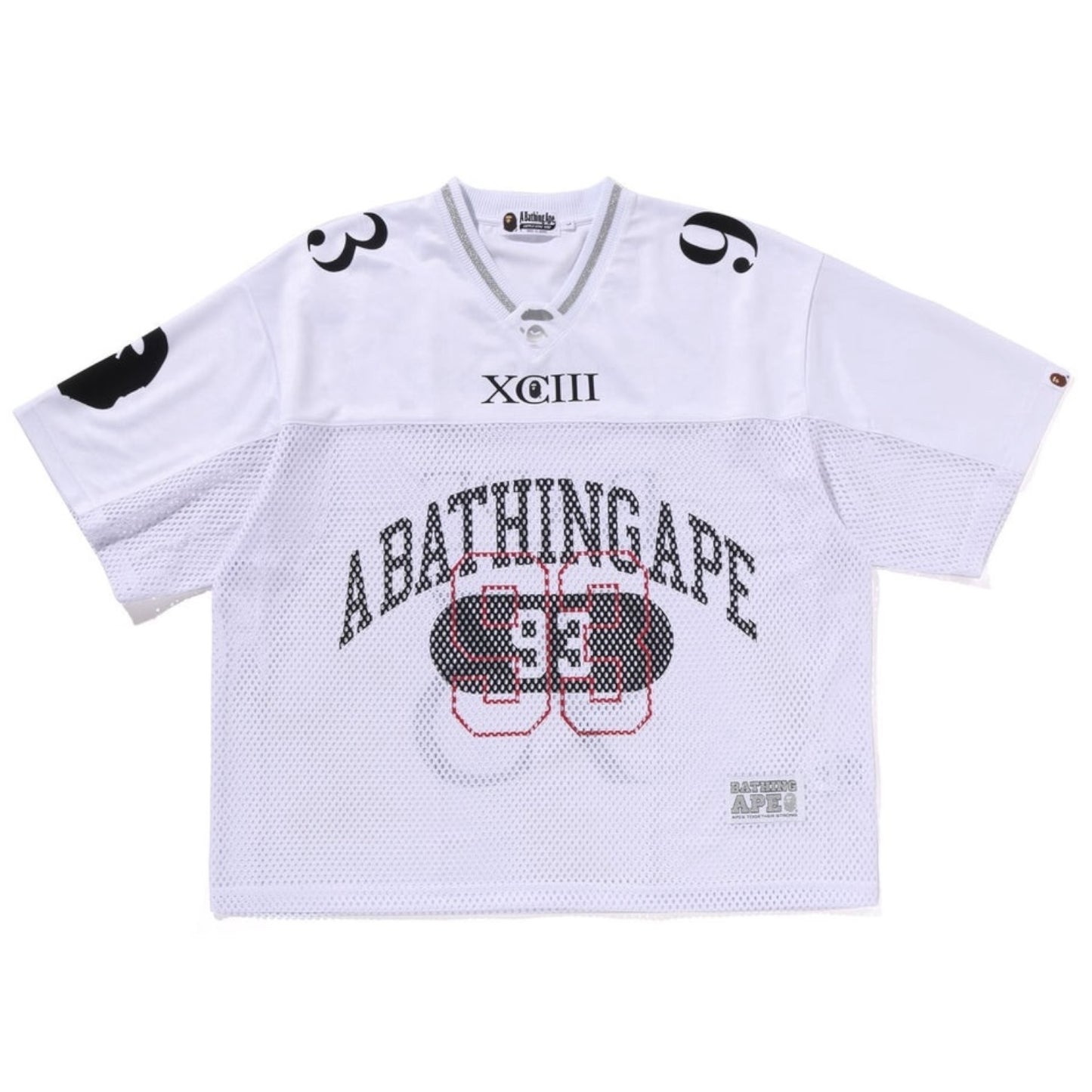 BAPE LINE CAMO MULTI LOGO RELAXED FIT FOOTBALL JERSEY