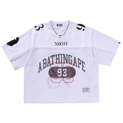 BAPE LINE CAMO MULTI LOGO RELAXED FIT FOOTBALL JERSEY