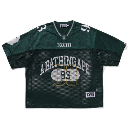 BAPE LINE CAMO MULTI LOGO RELAXED FIT FOOTBALL JERSEY