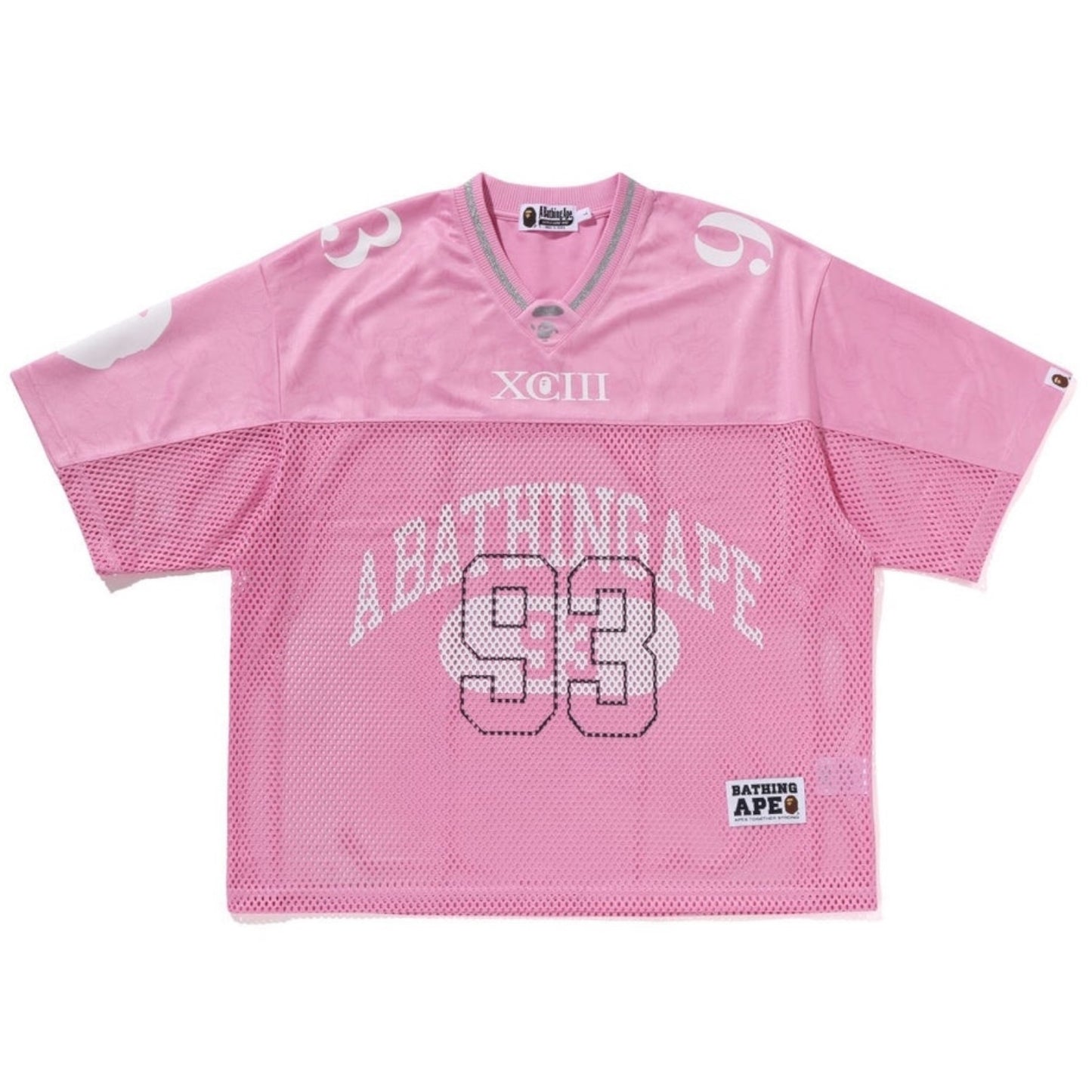 BAPE LINE CAMO MULTI LOGO RELAXED FIT FOOTBALL JERSEY
