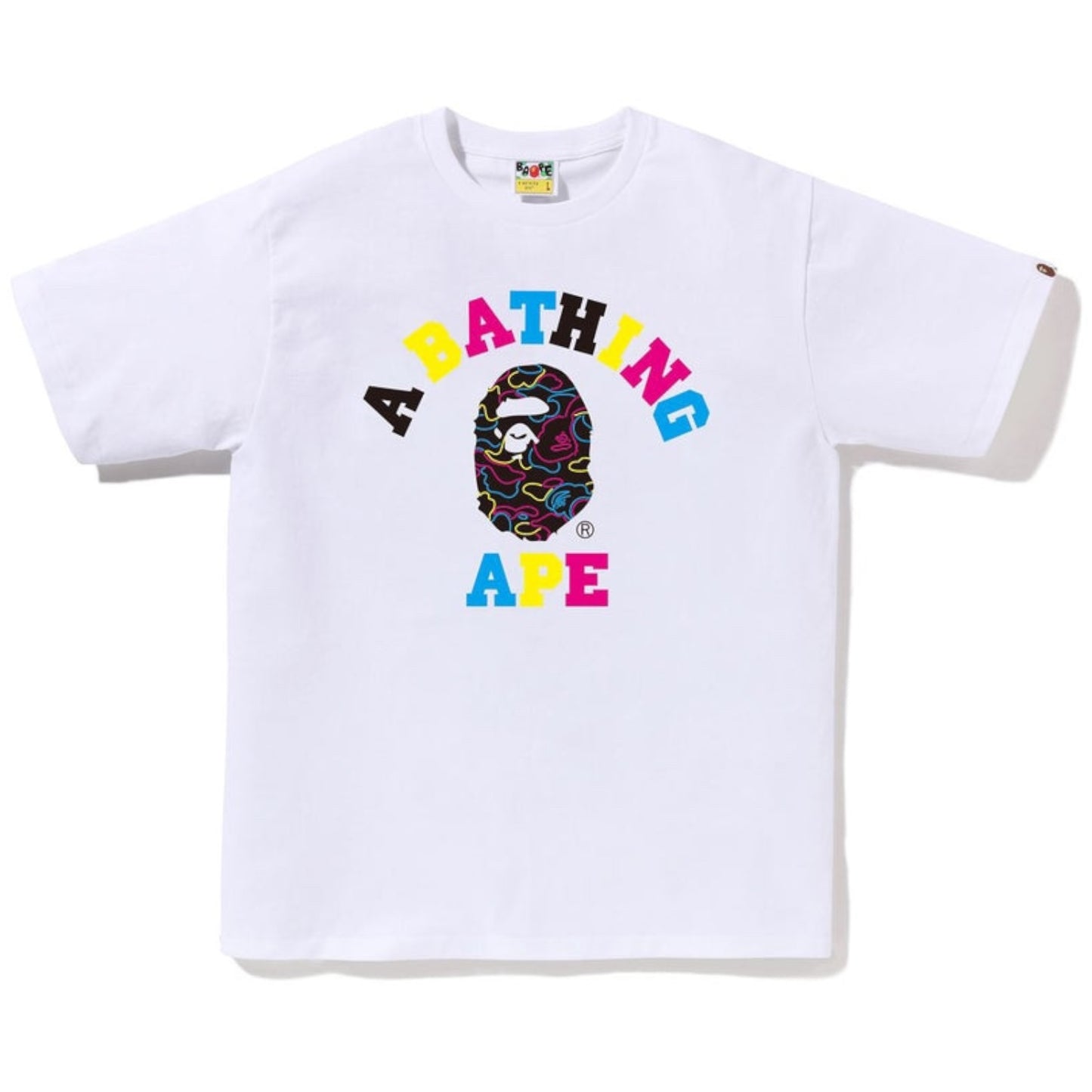 BAPE NEON CAMO COLLEGE TEE