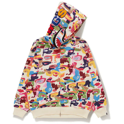 BAPE X KIDSUPER CAMO SHARK FULL ZIP HOODIE