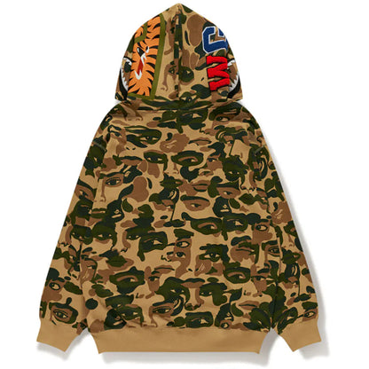 BAPE X KIDSUPER CAMO SHARK FULL ZIP HOODIE