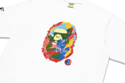 BAPE X KIDSUPER PAINTING APE HEAD TEE