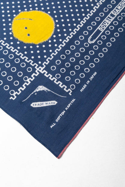 Kapital Fastcolor Selvedge Bandana (Mirrored Fuji Profile Rainbowy)