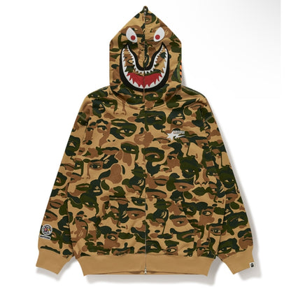BAPE X KIDSUPER CAMO SHARK FULL ZIP HOODIE