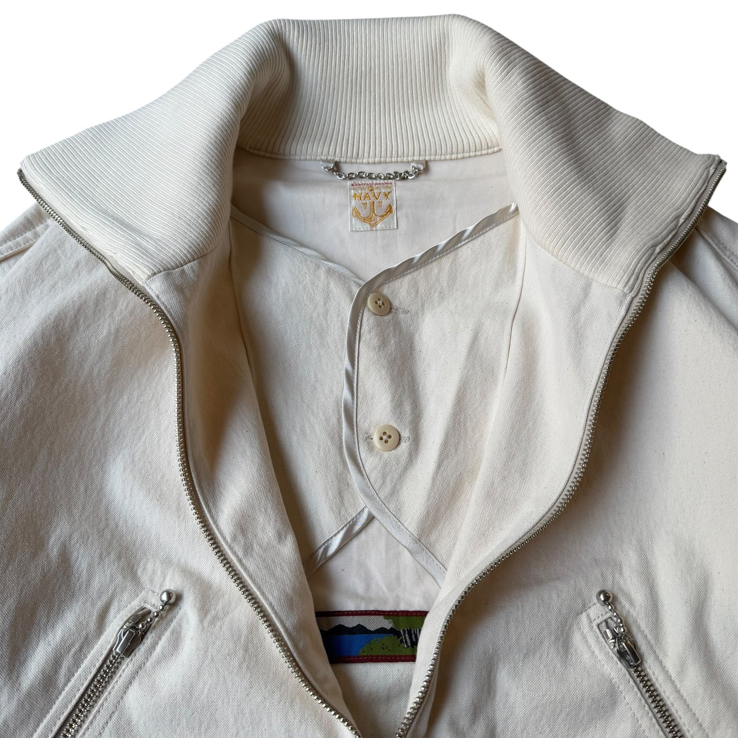 Kapital Water Repellent Light Canvas Zip Beacon Blouson
