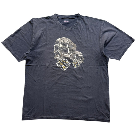 Kapital Jersey Crew T-Shirt (Peckish Rain Skull Print)