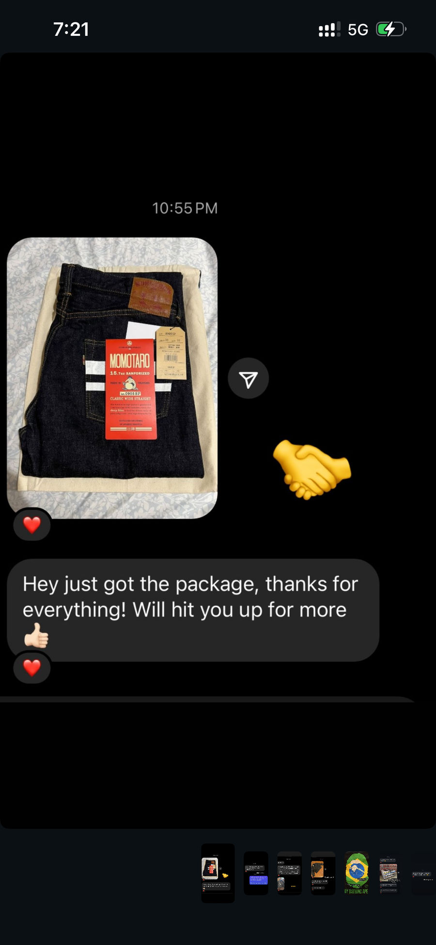 Instagram DM screenshot