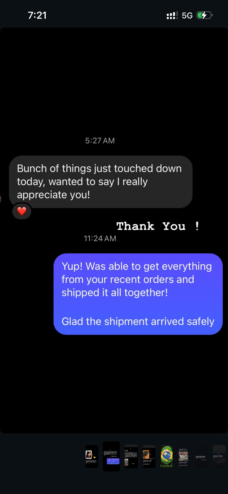 Instagram DM screenshot