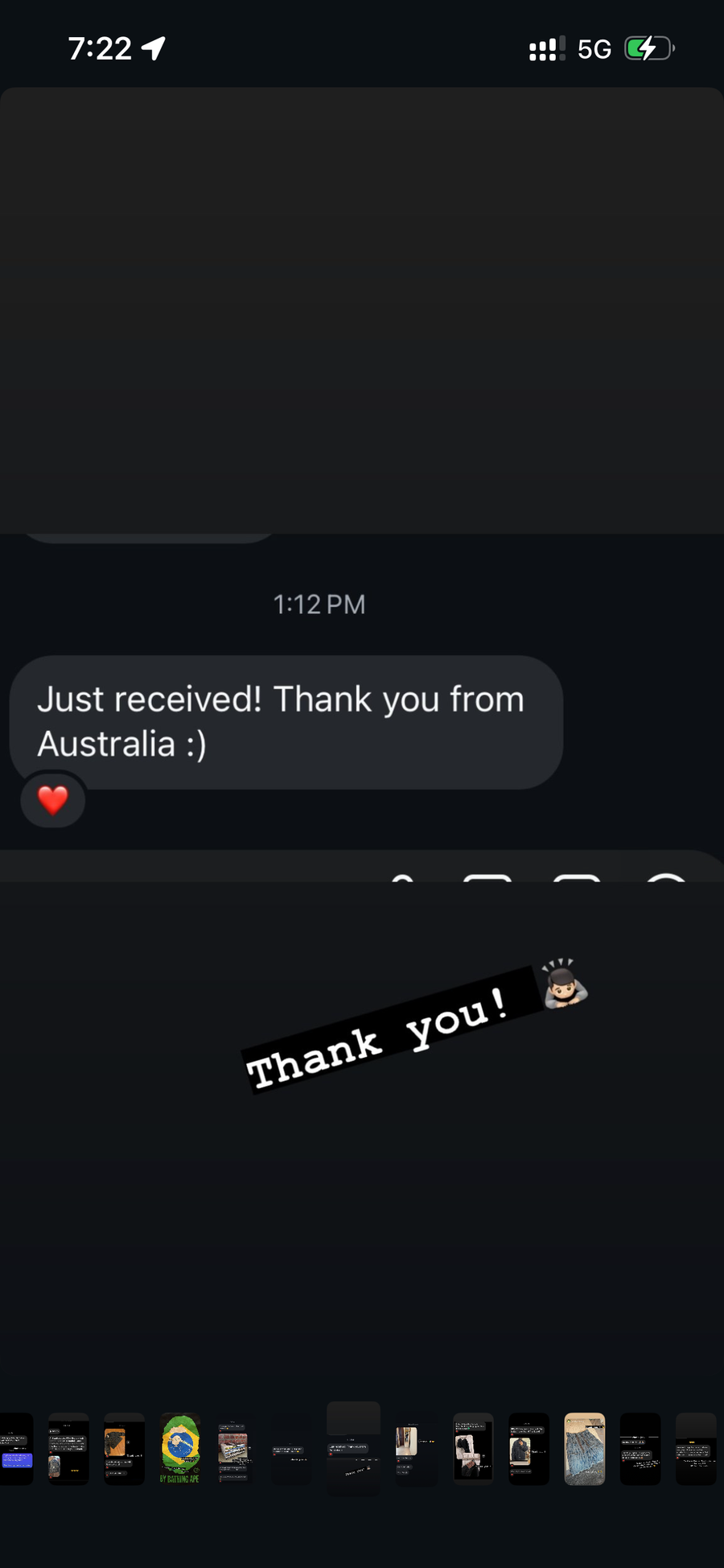 Instagram DM screenshot