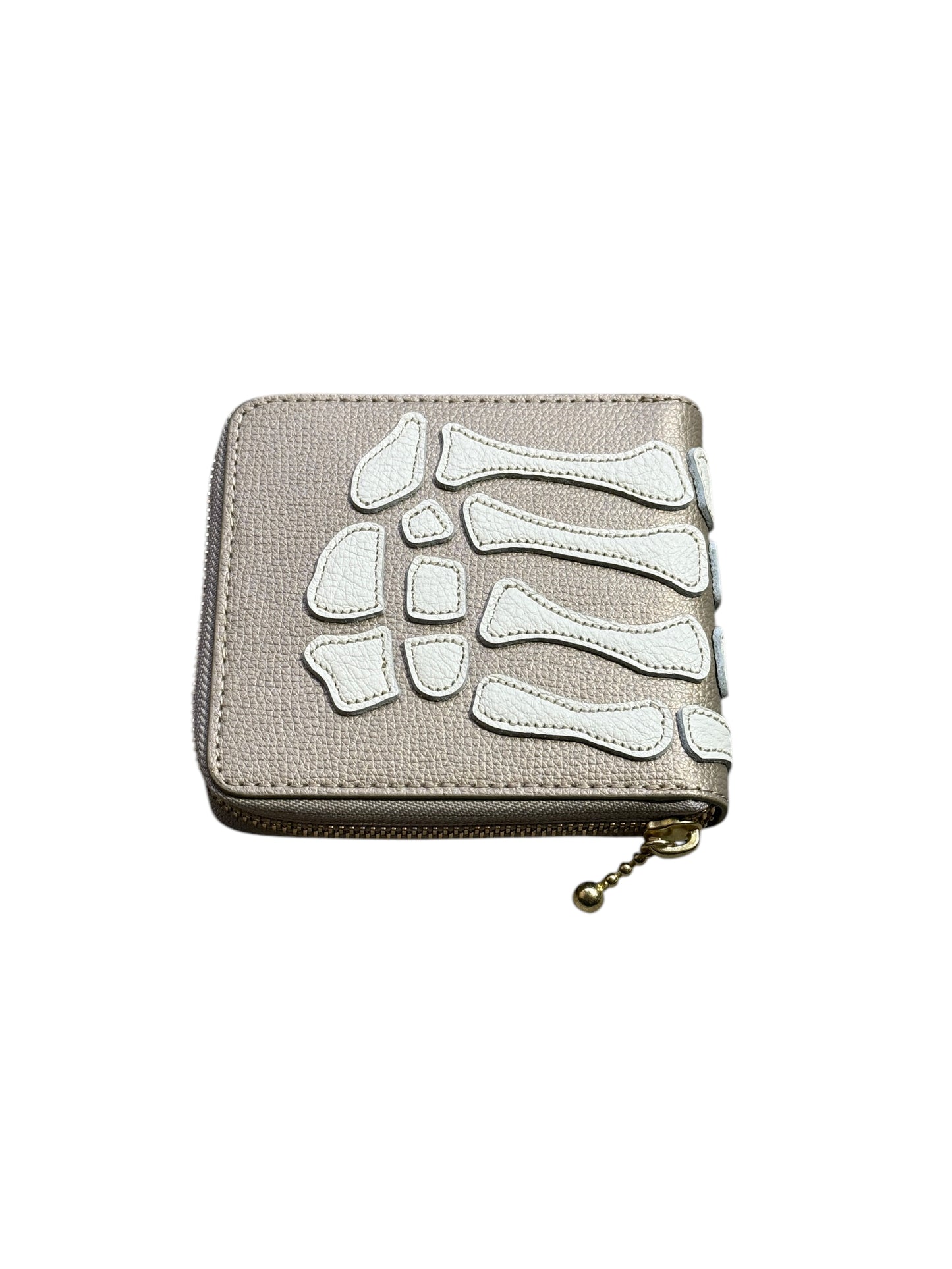 Kapital Thumbs Up Bone Hand Zip Wallet