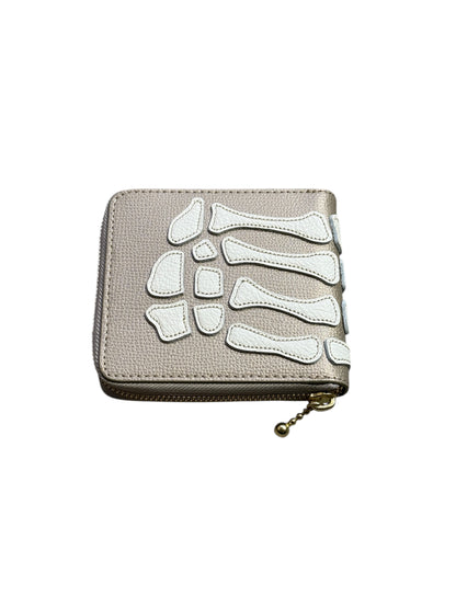 Kapital Thumbs Up Bone Hand Zip Wallet