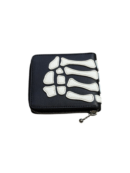 Kapital Thumbs Up Bone Hand Zip Wallet