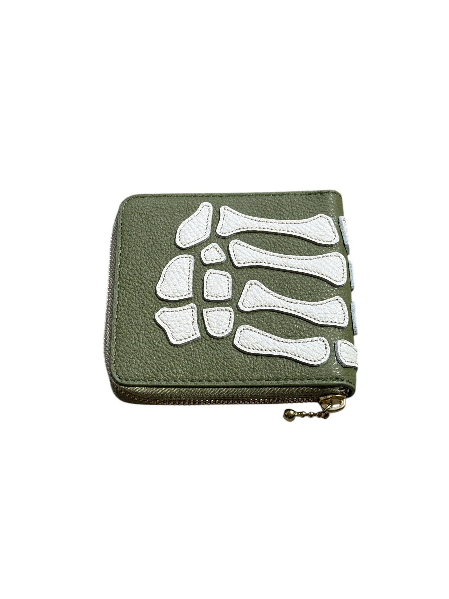 Kapital Thumbs Up Bone Hand Zip Wallet