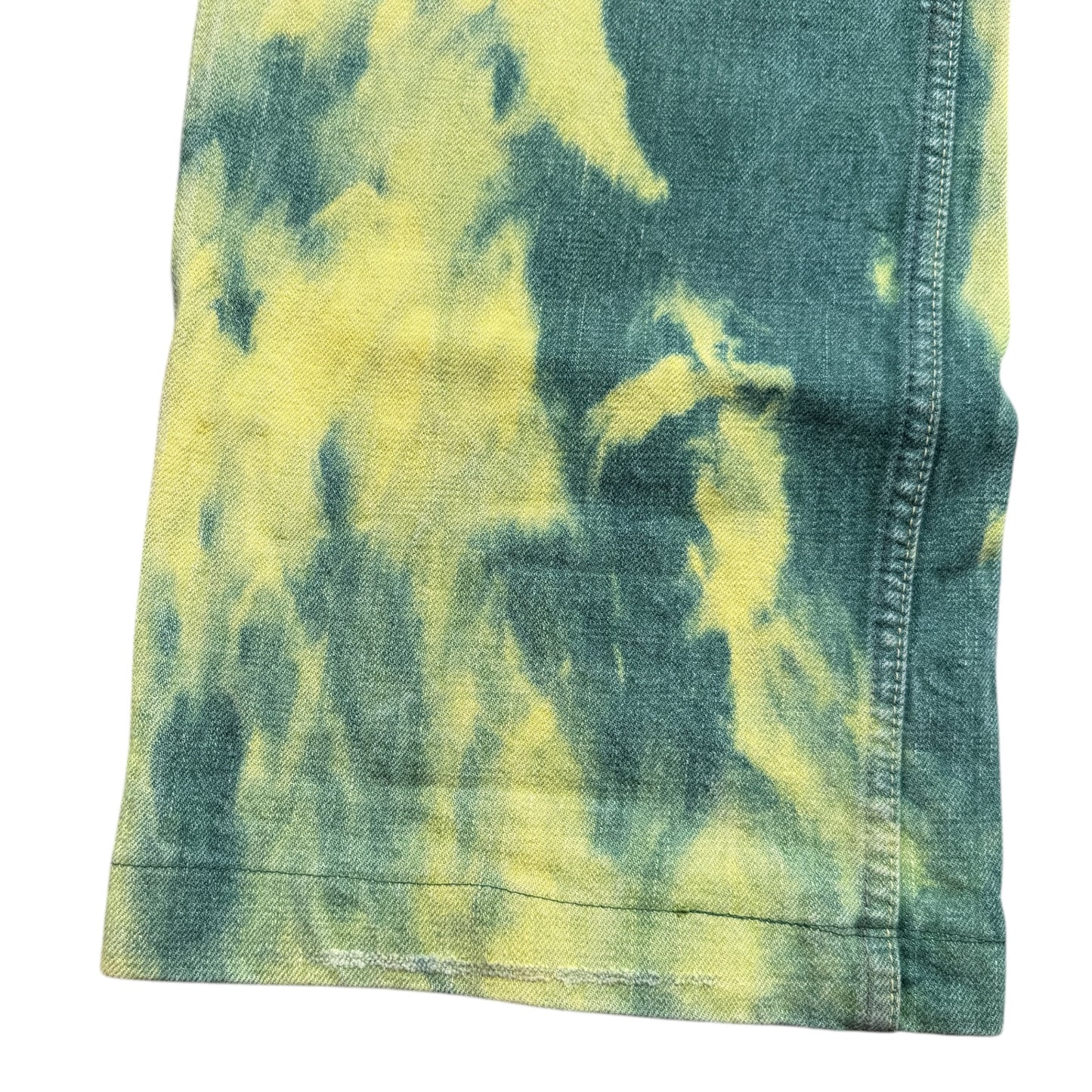 Kapital No.4 Denim 5P Selvedge Wide Leg Pants (Washed Tie Dye)