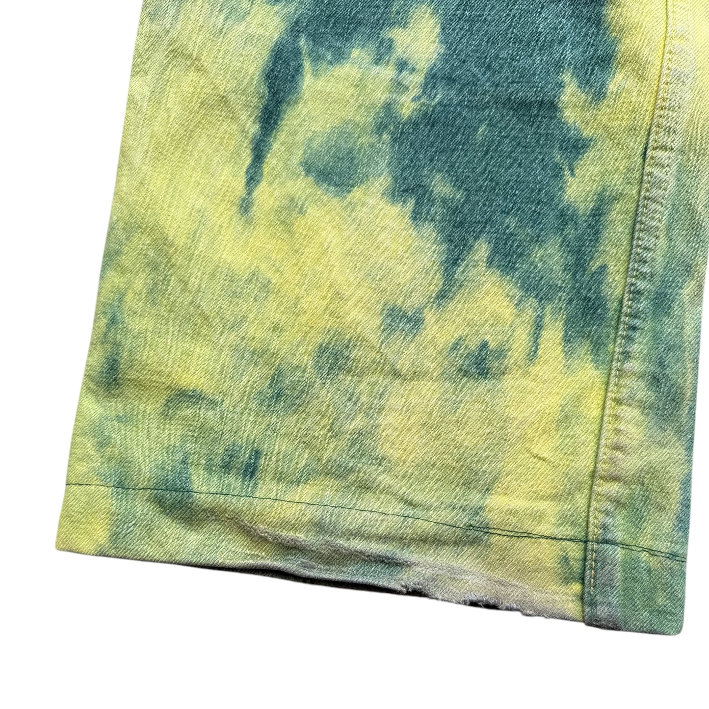 Kapital No.4 Denim 5P Selvedge Wide Leg Pants (Washed Tie Dye)