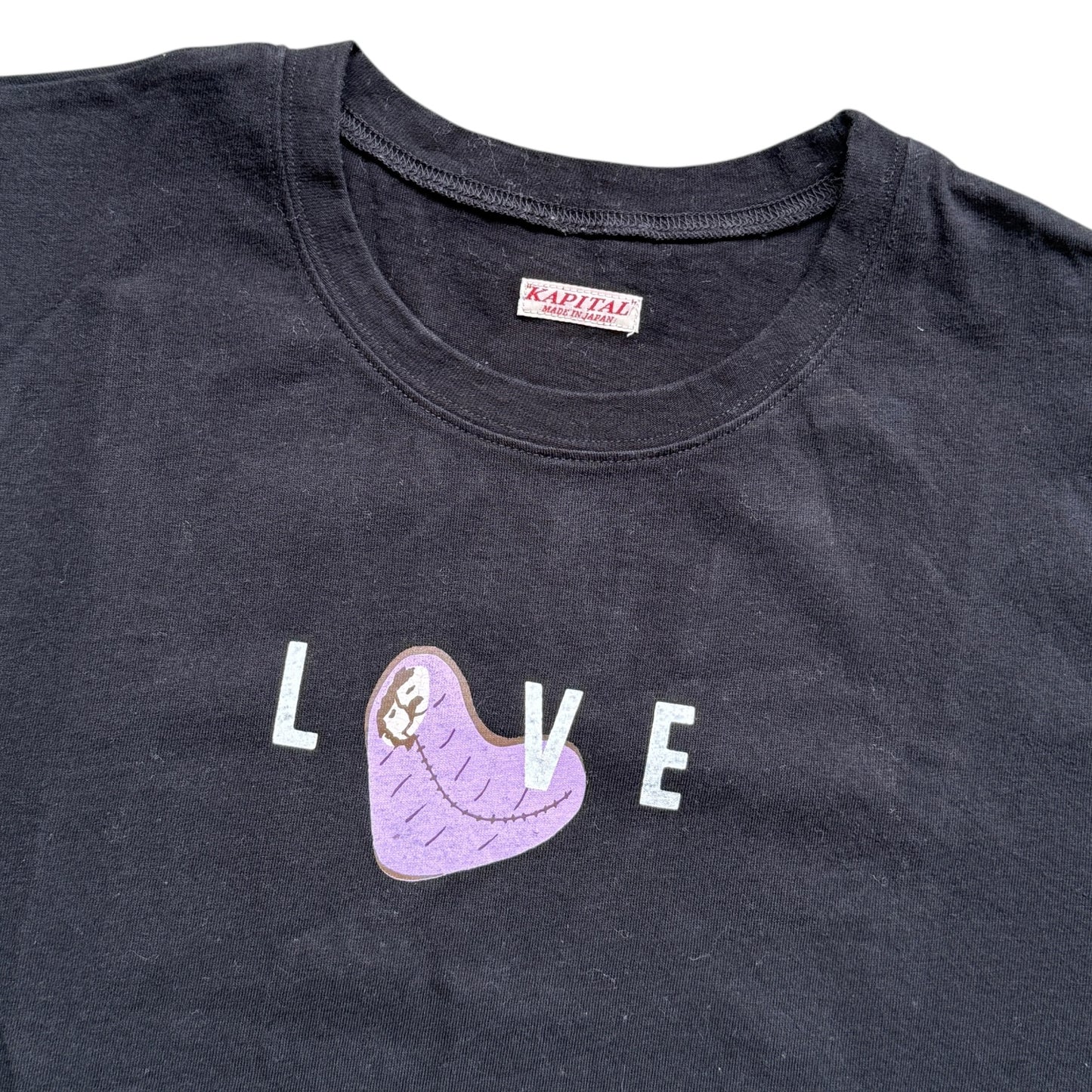 Kapital Jersey Crew T-Shirt (Love Print)
