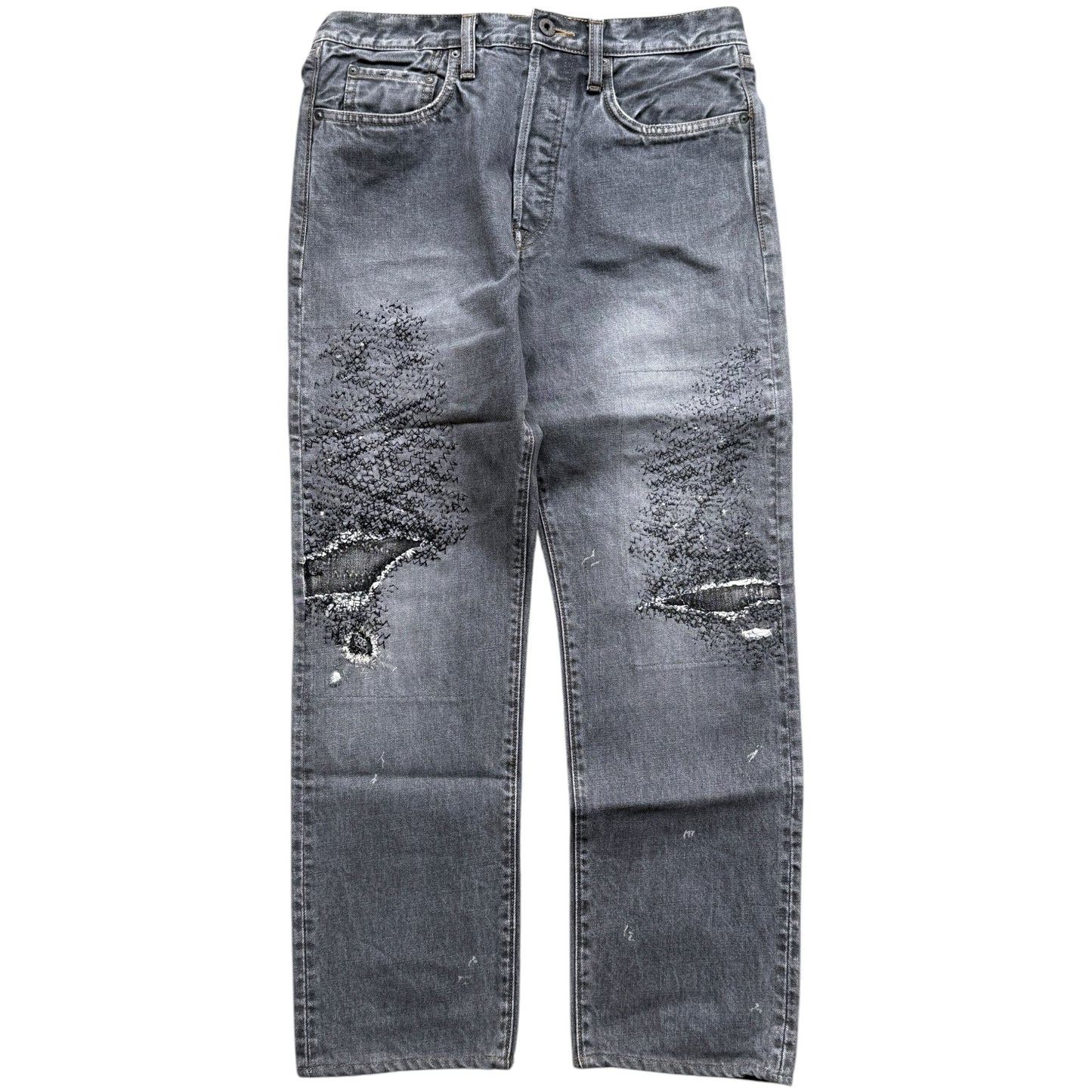 Kapital 14oz Black Denim 5P Monkey Cisco (3 Year Processing)