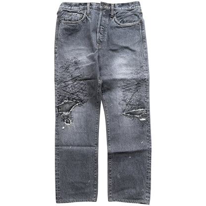 Kapital 14oz Black Denim 5P Monkey Cisco (3 Year Processing)