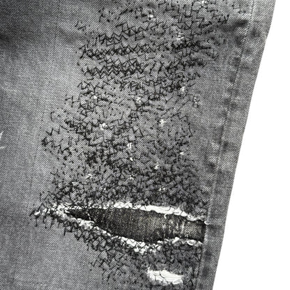 Kapital 14oz Black Denim 5P Monkey Cisco (3 Year Processing)